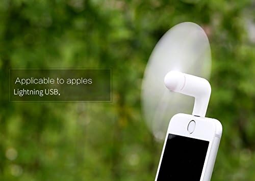 Mini iPhone Fan Portable USB 8 Pin Fan for iphone, Pads, or Computers / Portable Mobile Dock Fan Lightning - Blue ,white ,rose Red, orange (WHITE)