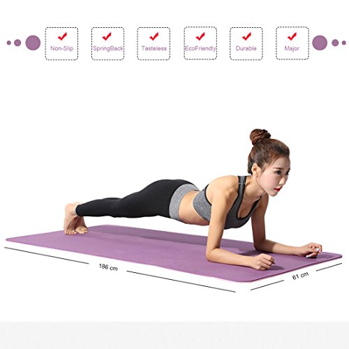 image for BLC Anti-Tear TPE Yoga Mat lightweight Anti-slip 6mm Premium Exercise 