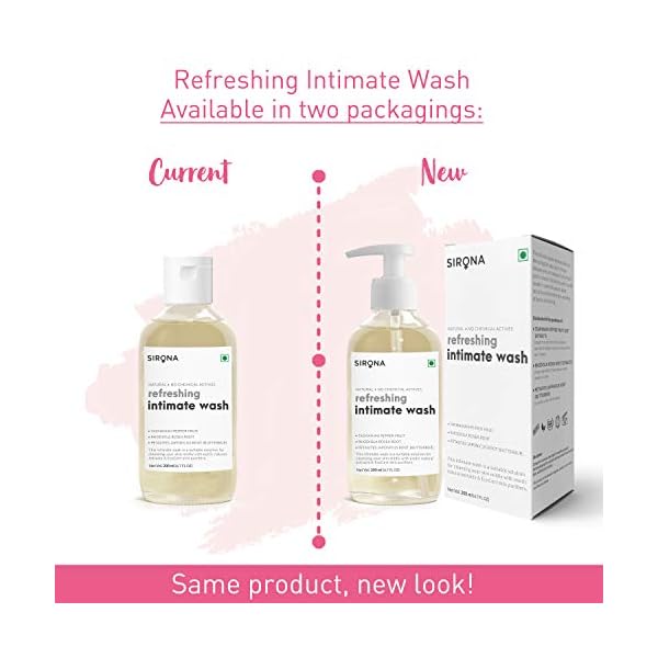 Sirona Natural Refreshing Feminine Wash - 6.7 Fl Oz(200 ml)| No Chemical, No Irritation, pH Balanced Intimate Wash…
