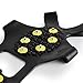 Ice Cleats, willceal Ice Grippers Traction Cleats Shoes and Boots Rubber Snow Shoe Spikes Crampons with 10 Steel Studs Cleats(Yellow,Medium)