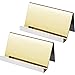 Maxdot 2 Pack Stainless Steel Business Cards Holders Desktop Credit Name Card Display Organizer for Business Mental Name Case Rack for Office Home Daily Use(Champagne Gold)