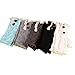 Sunward New Womens Lace Knitted Fingerless Gloves Arm Warmer Thumb Hole Mittens (White button)