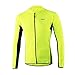ARSUXEO Outdoor Sports Men's Slim Fit Cycling Jersey Long Sleeves Bike Bicycle MTB Shirts 6022 Green Size X-Large
