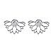 UNKE Sunflower With Single Row Drilling Rhinestone Womens Stud Earrings ,Sliver