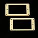 Set of 2 Humbucker Pickup Mounting Rings for bridge and neck pckups, Flat bottom,Cream