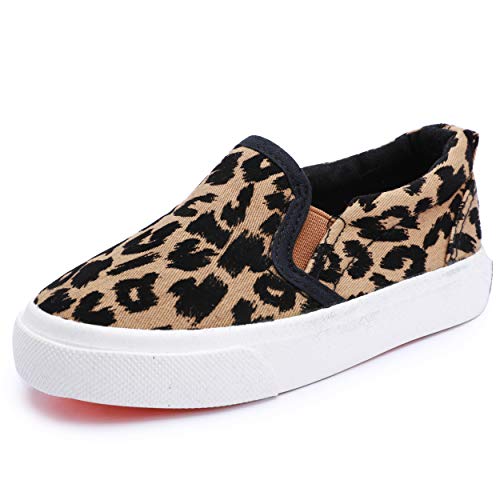 Aiminila-Boys-Girls-Canvas-Sneakers-Casual-Leopard-Print-Slip-on-Loafer-Shoes-FlatsToddlerLittle-Kid