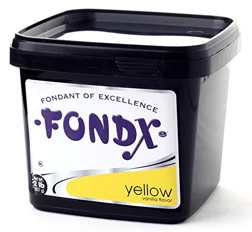 FONDX Rolled Fondant 2 lb - Vanilla Flavor, Yellow