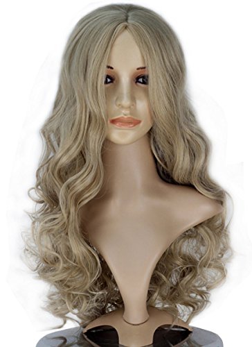 Cinderella Wig for Women, Adult Princess Cosplay Wigs Curly Halloween Christmas Fancy Ball