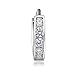 14k REAL White Gold 2mm Thickness CZ Channel Set Hoop Huggie Earrings (10 x 10 mm)