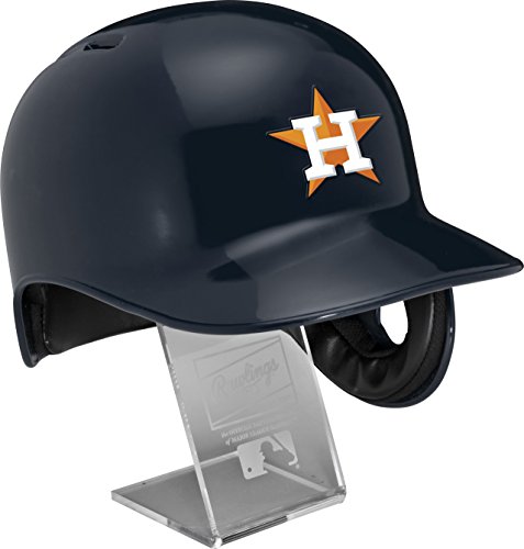 Rawlings MLB Houston Astros Replica Batting Helmet with Engraved Stand, Official Size, Blue