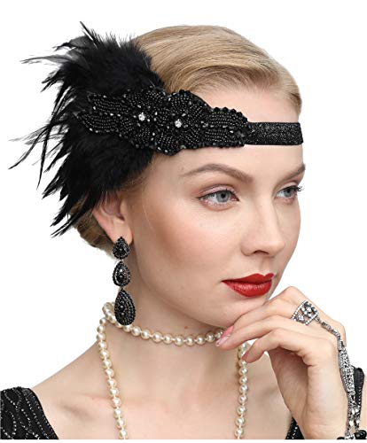 1920s headpiece black