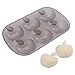Mirenlife 6 Cavity Apple Shape Non Stick Silicone Pan for Cake, Cupcake, Chocolate, Pastry, Muffin, Bread, Big Ice Cube, Soap, and More, Set of 2