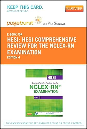 Hesi Comprehensive Review For The Nclex Rn Examination Elsevier Ebook On Vitalsource Retail Access Card 9781455774715 Medicine Health Science Books Amazon Com