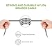 Ama Forest 3Pack 10FT Long Premium Nylon Braided Micro USB Cable Android Windows Charger Cord USB2.0 Sync Fast Charging PowerLine for Samsung Galaxy S7 S6 Sony LG Smartphones Black Gray
