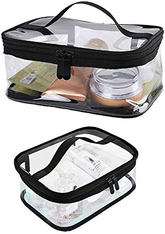 clear makeup bag with handle