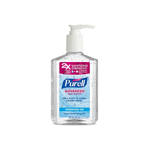 Purell 9652-02-ECIN Advanced Instant Hand Sanitizer, 8 oz. Pump Bottle (Pack of 2)