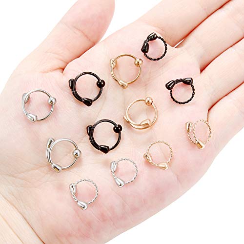 Kridzisw 6 Pairs Fake Nipple Rings NonPiercing Nipplerings for Women