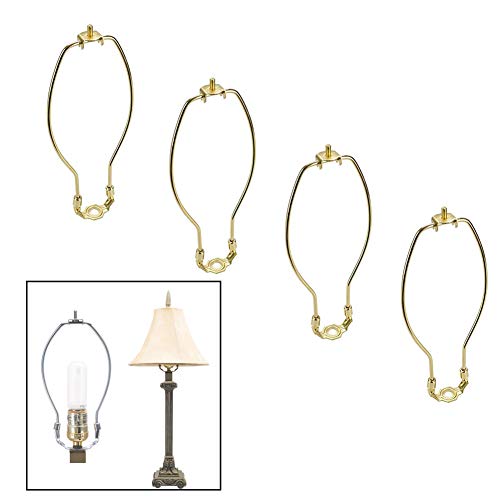 4 Pack 8 inch Lamp Harp Holder for Table and Floor Lamps (Gold)