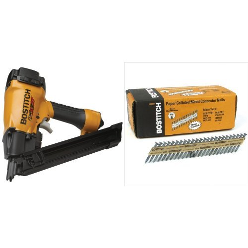 BOSTITCH MCN150 StrapShot Metal Connector Nailer with PTMC148151M Paper Tape Collated Metal