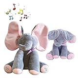 Animated Talking Singing Elephant Plush Toy ,Baby Animated Elephant Plush Cute Toys gift Stuffed Doll for Baby Tollders Kids Boys Girls Gift Present(pink)