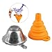 Aibecy 3D Printer Accessories Parts Collapsible Funnel Silicone Foldable Funnels Stainless Steel Resin Filter for Pouring Resin Back Into Bottle for ANYCUBIC Photon Sparkmaker Kelant Orbeat D100