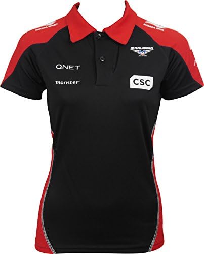 Marussia F1 Team Race Ladies Short Sleeve Sponsor Polo Shirt - Black