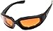 Chopper Men's Motorcycle Wrap 65mm Amber Lens Sunglasses