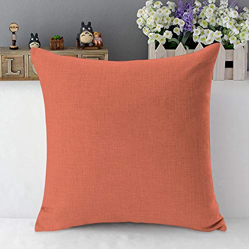 Mugod Coral Color Pillow Cover Abstract Soft Smooth Solid Color