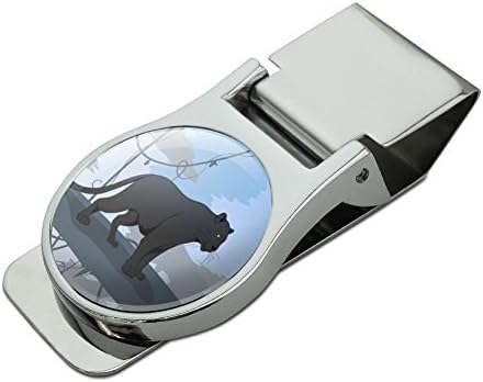 ブラックパンサーレオパードジャガーの森サテンのクロムメッキメタルマネークリップ ゲーム 100 品質保証 腕時計 B075jpc3pt 新作製品 世界最高品質人気 家電 カメラ 正規品送料無料 激安超特価