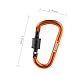D-FantiX Aluminum Carabiner Keychain, Locking Carabiner Clip Outdoor Camping Equipment Pack of 10