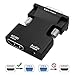 HUACAM HDMI to VGA Adapter/Converter 1080P HDMI Female to VGA Male Converter Adapter Dongle 3.5mm Stereo Audio Cable- for TVs, Computers, Laptops, Gaming Consoles, Blu-ray DVD Players & More