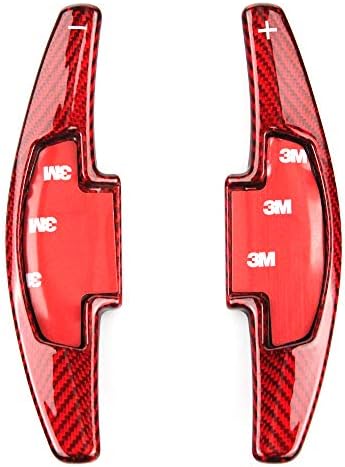 NULLA For Honda Accord Odyssey Civic Acura CRV URV Carbon Fiber Shift Paddle Shifter Steering Wheel Replacement (Red)