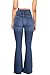 Vibrant Women's Juniors High Rise Button Fly Flare Jeans
