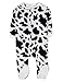 Leveret Kids Boys Girls Footed Fleece Pajama Cow Black Size 12-18 Months