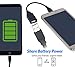 SaiTech IT (2 Pack Micro USB 2.0 OTG Cable for Mobile Phones - USB A Female to Micro USB B 5 Pin Male Adapter Cable