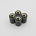 US85 Smart Logo Emblem Auto Car Wheel Tire Air Valve Caps Stem Cover Accessories Decoration Birthday Gift (Black Chrome)