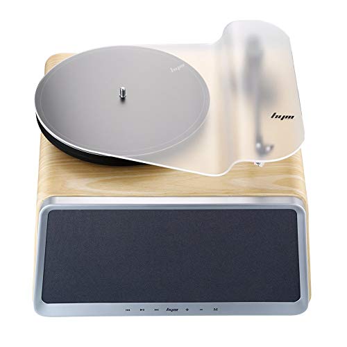 HYM Seed Professional Turntable Stereo System,Smart Vinyl Records Turntable Built in 80Watt HiFi Speakers Bluetooth WiFi AUX-in USB w/Turntable Dust Cover&Remote Controller for Vinyl Records Player