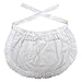 Aspire Waist Apron for Lady Medium Size Lace Cotton Kitchen Half Apron with Two Pockets Maid Costume