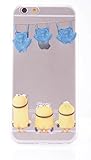 (3 minion butts-6 (4.7)-Silicone Case) ROXX New Cute Despicable Me Minions Apple iPhone 6 (4.7) 6s Ultra Slim Case Cover
