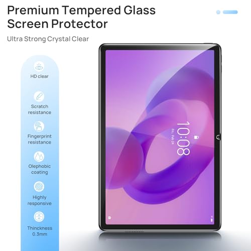 Gerutek [2 Pieces Screen Protector for Lenovo Idea Tab 11 inch 2025/Tab M11/Tab K11, (TB-336FU/336ZU/330FU/331FC), 9H, Anti-Scratch, Anti-Fingerprint, Bubble-Free, Tempered Glass for Lenovo idea tab 11