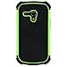 kwmobile Full Armor Case for Samsung Galaxy S3 Mini i8190 - Heavy Duty Shockproof Protective Hybrid Case Cover - Green/Black