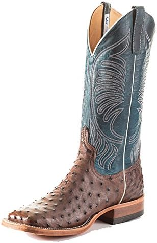Anderson BeanS3004 Men's Square Toe Kango Tabacco Mad Dog Full Quill Ostrich Boots S3004