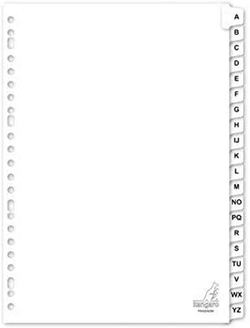 Kangaro Index A4 Letters Cardboard 190grs 23r. 20-Piece White