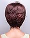 YIMANEILI Short Wine Red Wigs for White Women Straight Bob Hair Wigs with Bangs Natural Synthetic Full Wigs for Women Lady Costume Party Wig YM009