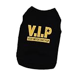 Howstar Pet Shirt, VIP Printed T Shirts Dogs Summer Vest Puppy Pet Clothing Apparel (M, Black)