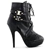 Show-Story-Black-Buckle-Strappy-High-Heel-Stiletto-Platform-Ankle-BootsLF30470BK387USBlack