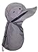 JFH GROUP Mens Womens Unisex Packable Wide Brim Summer Hat w/Neck Flap (F006 Olive)