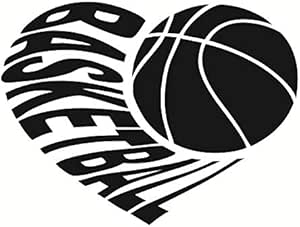 Me encanta el baloncesto vinilo arte diseño silueta negra calcomanías