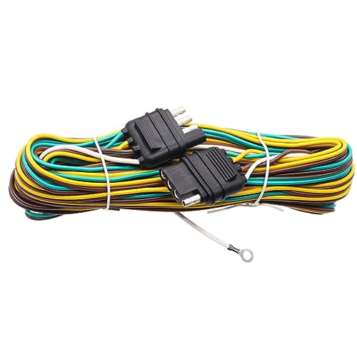 Seamaka 25ft 4 Wire 4 Pin Flat Wishbond Trailer Wiring Harness Kit,4