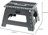 Addis Compact Folding Step Stool Graphite Grey 150 kg Load Lightweight view 7